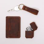 Minimal Kartlık Anahtarlık Çakmak Hediye Seti