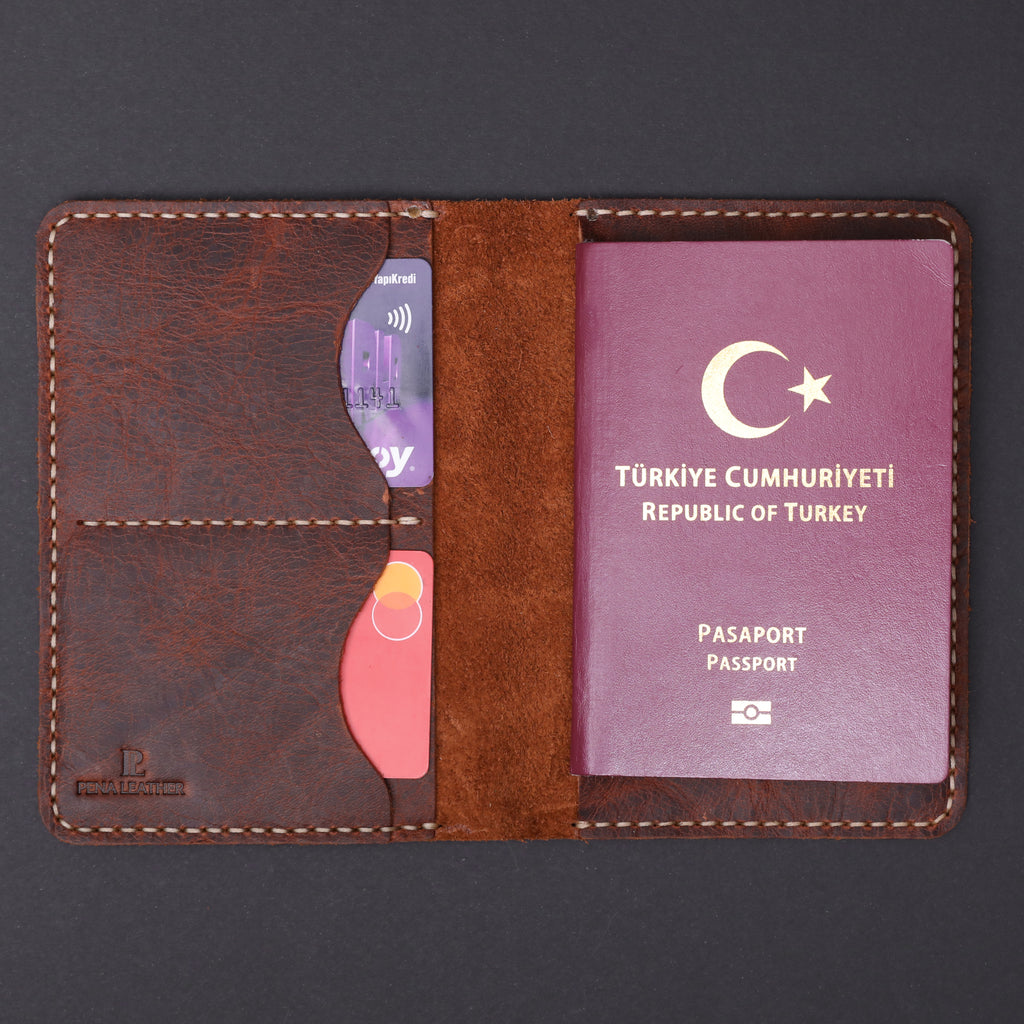 Deri Pasaport Cüzdan