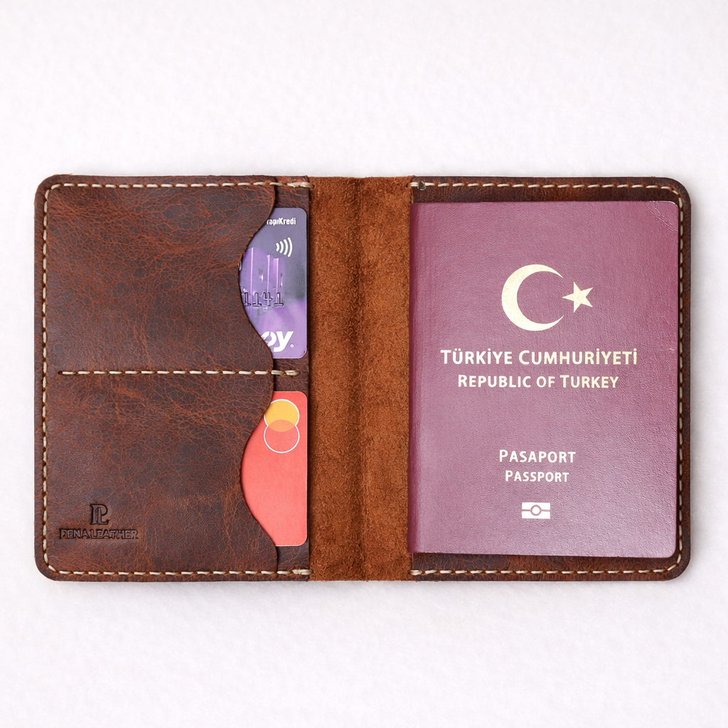 Deri Pasaport Cüzdan