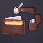 Minimal Kartlık Anahtarlık Çakmak Hediye Seti