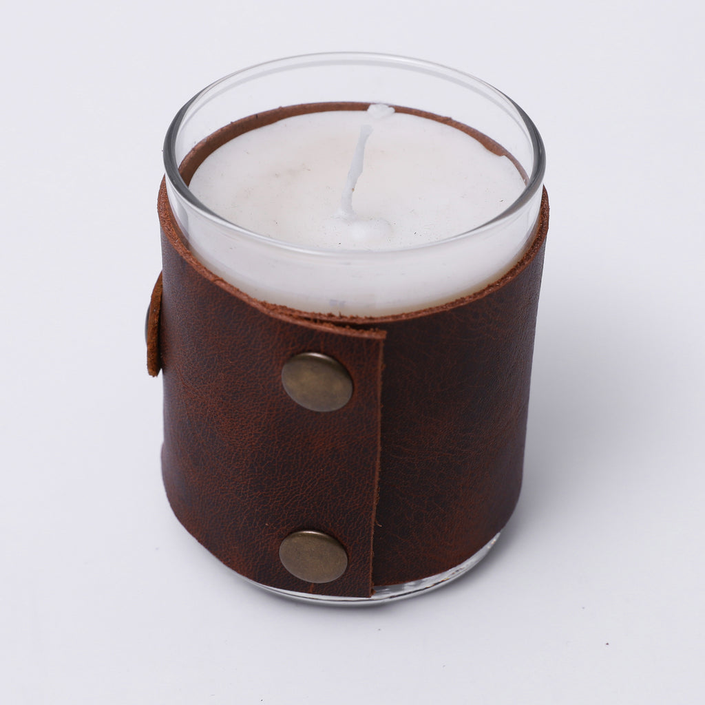Deri Kılıflı Parafinsiz Soya Mumu