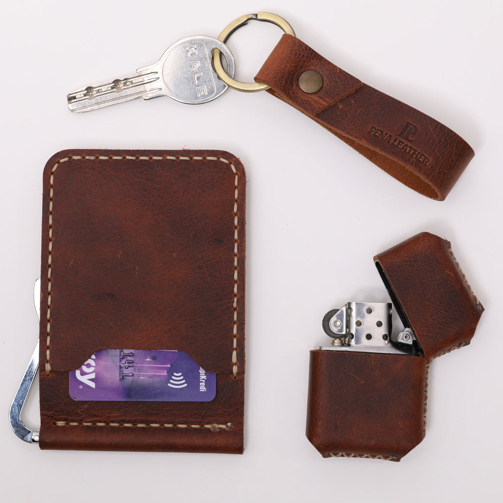 Para Klipsli  Kartlık  Çakmak Anahtarlık Hediye Seti