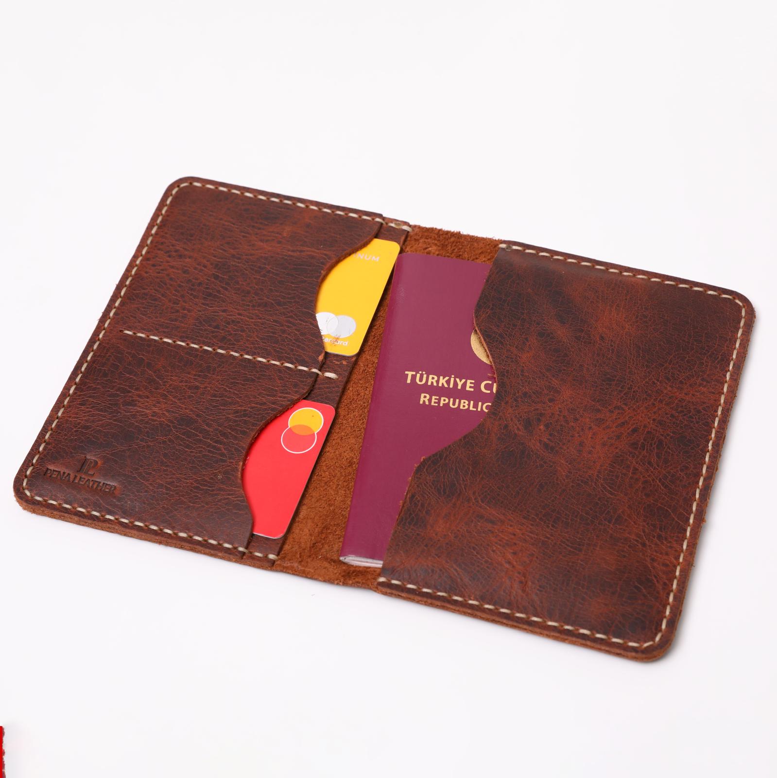 Deri Pasaport Cüzdan