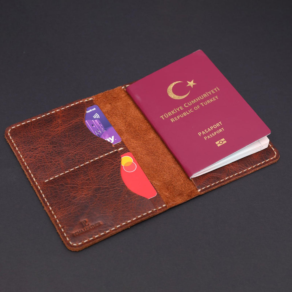 Deri Pasaport Cüzdan