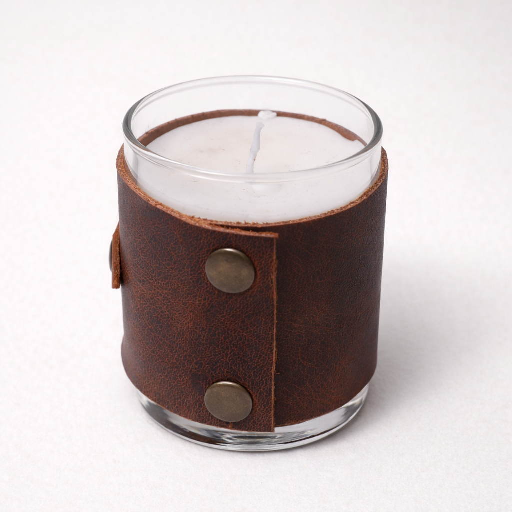 Deri Kılıflı Parafinsiz Soya Mumu